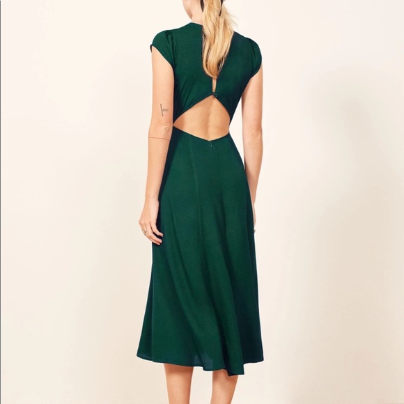 Reformation Gavin Dress - Emerald - Picture 3 of 7